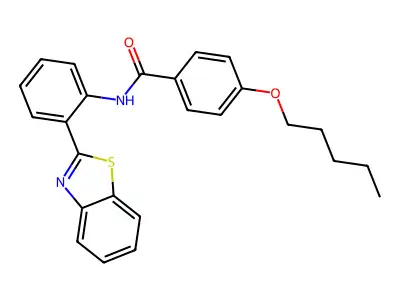N-(2-(benzo[d]thiazol-2-yl)phenyl)-4-(pentyloxy)benzamide structure