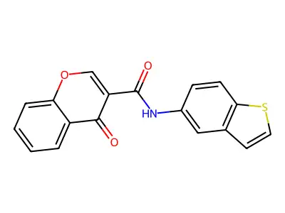 N-(benzo[b]thiophen-5-yl)-4-oxo-4H-chromene-3-carboxamide structure