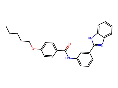 N-[3-(1H-benzimidazol-2-yl)phenyl]-4-pentoxybenzamide structure