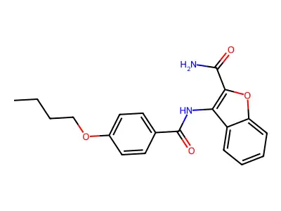 3-(4-Butoxybenzamido)benzofuran-2-carboxamide structure