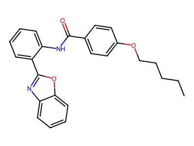 N-(2-(benzo[d]oxazol-2-yl)phenyl)-4-(pentyloxy)benzamide structure