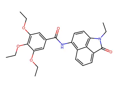 3,4,5-triethoxy-N-(1-ethyl-2-oxobenzo[cd]indol-6-yl)benzamide structure