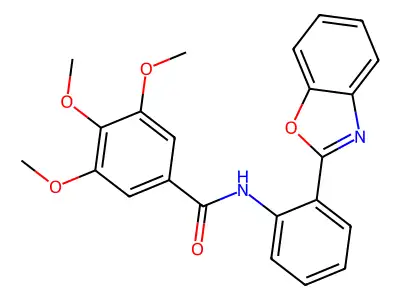 N-[2-(1,3-benzoxazol-2-yl)phenyl]-3,4,5-trimethoxybenzamide structure