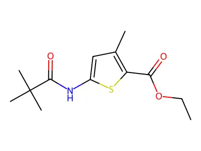 Ethyl 3-methyl-5-pivalamidothiophene-2-carboxylate structure