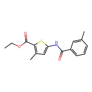 Ethyl 3-methyl-5-(3-methylbenzamido)thiophene-2-carboxylate structure