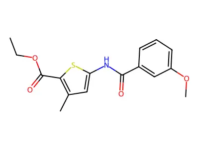 Ethyl 5-(3-methoxybenzamido)-3-methylthiophene-2-carboxylate structure
