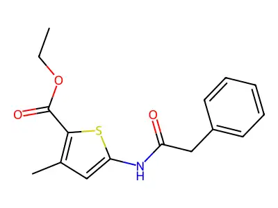 Ethyl 3-methyl-5-(2-phenylacetamido)thiophene-2-carboxylate structure