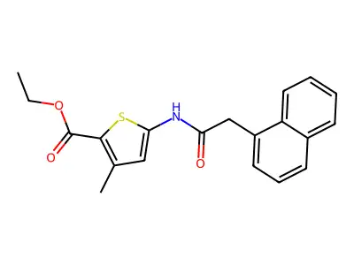 Ethyl 3-methyl-5-(2-(naphthalen-1-yl)acetamido)thiophene-2-carboxylate structure