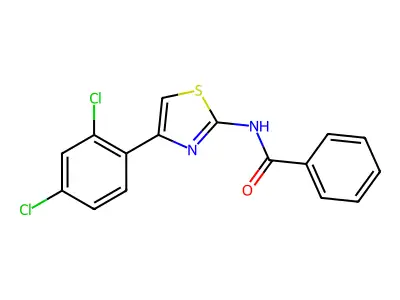 N-[4-(2,4-dichlorophenyl)-1,3-thiazol-2-yl]benzamide structure