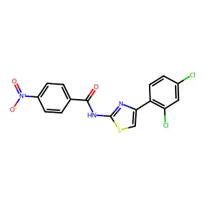 N-[4-(2,4-dichlorophenyl)-1,3-thiazol-2-yl]-4-nitrobenzamide structure