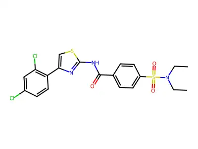 N-[4-(2,4-dichlorophenyl)-1,3-thiazol-2-yl]-4-(diethylsulfamoyl)benzamide structure