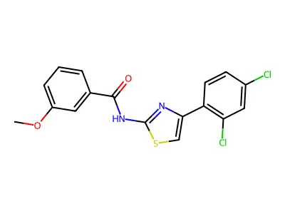 N-[4-(2,4-dichlorophenyl)-1,3-thiazol-2-yl]-3-methoxybenzamide structure