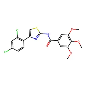 N-[4-(2,4-dichlorophenyl)-1,3-thiazol-2-yl]-3,4,5-trimethoxybenzamide structure