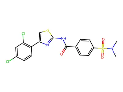 N-[4-(2,4-dichlorophenyl)-1,3-thiazol-2-yl]-4-(dimethylsulfamoyl)benzamide structure