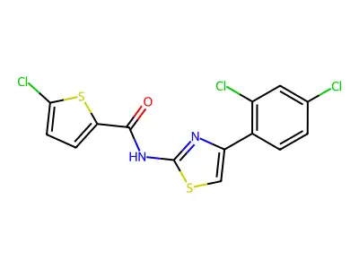 5-chloro-N-[4-(2,4-dichlorophenyl)-1,3-thiazol-2-yl]thiophene-2-carboxamide structure