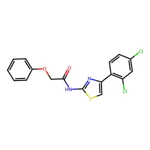 N-[4-(2,4-dichlorophenyl)-1,3-thiazol-2-yl]-2-phenoxyacetamide structure