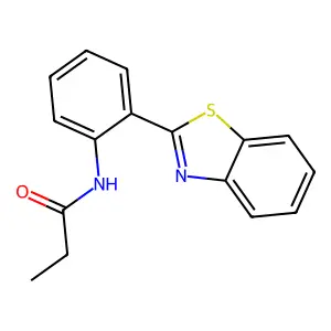 N-[2-(1,3-benzothiazol-2-yl)phenyl]propanamide structure