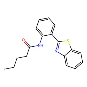 N-[2-(1,3-benzothiazol-2-yl)phenyl]pentanamide structure