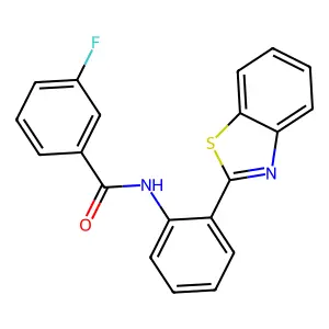 N-[2-(1,3-benzothiazol-2-yl)phenyl]-3-fluorobenzamide structure