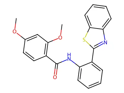 N-[2-(1,3-benzothiazol-2-yl)phenyl]-2,4-dimethoxybenzamide structure
