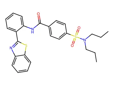N-[2-(1,3-benzothiazol-2-yl)phenyl]-4-(dipropylsulfamoyl)benzamide structure