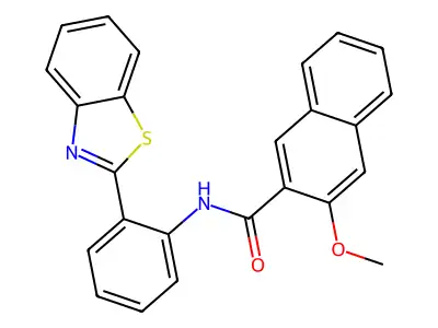 N-[2-(1,3-benzothiazol-2-yl)phenyl]-3-methoxynaphthalene-2-carboxamide structure