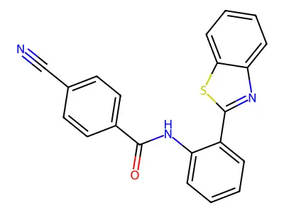 N-(2-(benzo[d]thiazol-2-yl)phenyl)-4-cyanobenzamide structure