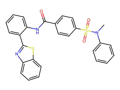 N-[2-(1,3-benzothiazol-2-yl)phenyl]-4-[methyl(phenyl)sulfamoyl]benzamide structure
