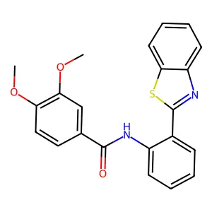 N-[2-(1,3-benzothiazol-2-yl)phenyl]-3,4-dimethoxybenzamide structure