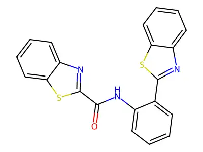 N-[2-(1,3-benzothiazol-2-yl)phenyl]-1,3-benzothiazole-2-carboxamide structure