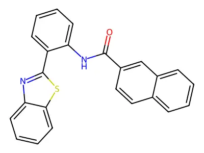 N-[2-(1,3-benzothiazol-2-yl)phenyl]naphthalene-2-carboxamide structure