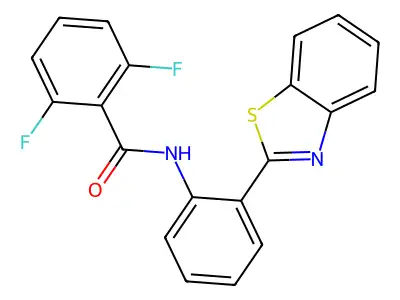 N-[2-(1,3-benzothiazol-2-yl)phenyl]-2,6-difluorobenzamide structure
