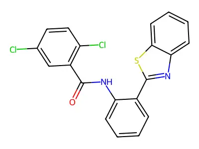 N-[2-(1,3-benzothiazol-2-yl)phenyl]-2,5-dichlorobenzamide structure