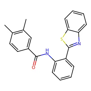 N-[2-(1,3-benzothiazol-2-yl)phenyl]-3,4-dimethylbenzamide structure