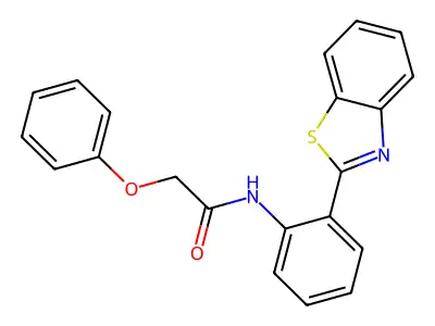 N-[2-(1,3-benzothiazol-2-yl)phenyl]-2-phenoxyacetamide structure
