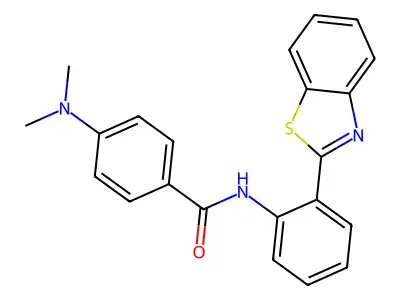 N-[2-(1,3-benzothiazol-2-yl)phenyl]-4-(dimethylamino)benzamide structure