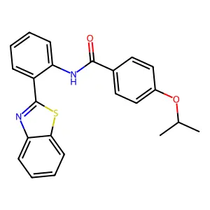 N-(2-(benzo[d]thiazol-2-yl)phenyl)-4-isopropoxybenzamide structure