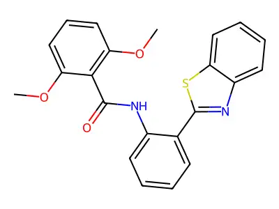 N-[2-(1,3-benzothiazol-2-yl)phenyl]-2,6-dimethoxybenzamide structure