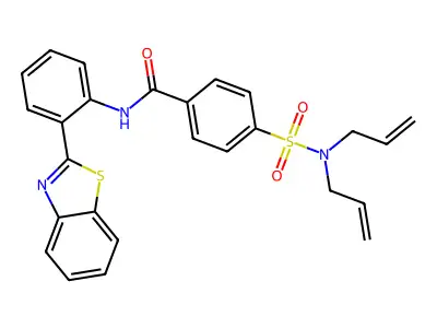 N-(2-(benzo[d]thiazol-2-yl)phenyl)-4-(N,N-diallylsulfamoyl)benzamide structure
