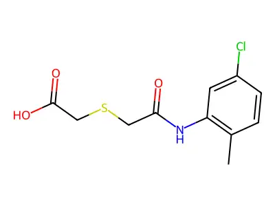 2-[2-(5-Chloro-2-methylanilino)-2-oxoethyl]sulfanylacetic acid structure
