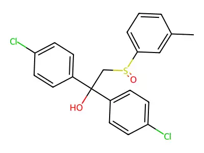 1,1-Bis(4-chlorophenyl)-2-[(3-methylphenyl)sulfinyl]-1-ethanol structure