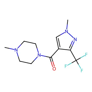 (4-Methylpiperazin-1-yl)-[1-methyl-3-(trifluoromethyl)pyrazol-4-yl]methanone structure