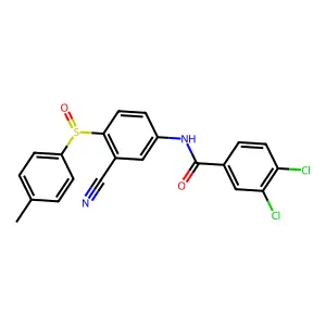 3,4-dichloro-N-{3-cyano-4-[(4-methylphenyl)sulfinyl]phenyl}benzenecarboxamide structure