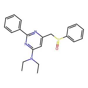 N,N-Diethyl-2-phenyl-6-((phenylsulfinyl)methyl)-4-pyrimidinamine structure