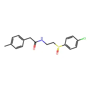 N-(2-((4-Chlorophenyl)sulfinyl)ethyl)-2-(4-methylphenyl)acetamide structure