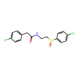 2-(4-Chlorophenyl)-N-(2-((4-chlorophenyl)sulfinyl)ethyl)acetamide structure