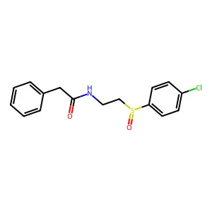 N-(2-((4-Chlorophenyl)sulfinyl)ethyl)-2-phenylacetamide structure