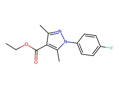 ethyl 1-(4-fluorophenyl)-3,5-dimethyl-1H-pyrazole-4-carboxylate structure
