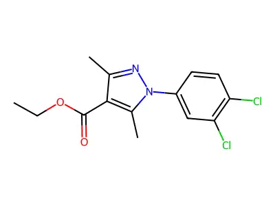 ethyl 1-(3,4-dichlorophenyl)-3,5-dimethyl-1H-pyrazole-4-carboxylate structure