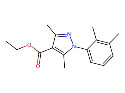 ethyl 1-(2,3-dimethylphenyl)-3,5-dimethyl-1H-pyrazole-4-carboxylate structure